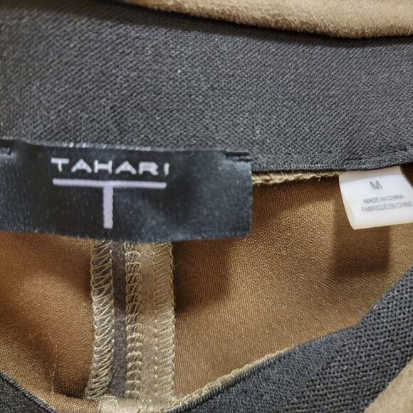 Tahari Faux Leather Suede Leggings Tie Dye Medium #058 - Picture 3 of 8